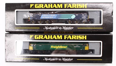 Lot 575 - Two Graham Farish N Gauge Class 57 diesel...