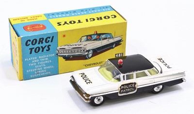 Lot 1476 - A Corgi Toys No. 481 Chevrolet Police Car,...