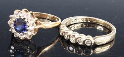 Lot 330 - Two 9ct yellow gold rings, comprising a...