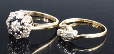 Lot 360 - Two rings, being a 9ct yellow and white gold,...