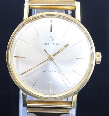 Lot 345 - A gold plated Certina Water King manual wind...