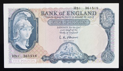 Lot 3166 - Great Britain, Bank of England five pound note,...