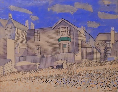 Lot 267 - James Neal (1918-2011) - Houses on the beach,...