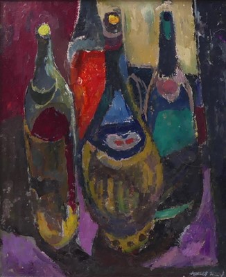 Lot 271 - James Neal (1918-2011) - Bouteilles, oil on...