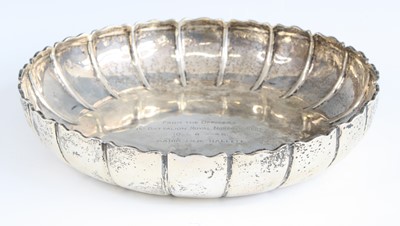 Lot 531 - A late Victorian silver bowl of scalloped...