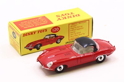 Lot 1113 - Dinky Toys No.120 Jaguar E-type comprising red...