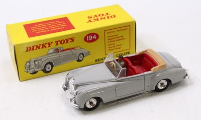 Lot 1102 - Dinky Toys No. 194 Bentley Coupe comprising of...