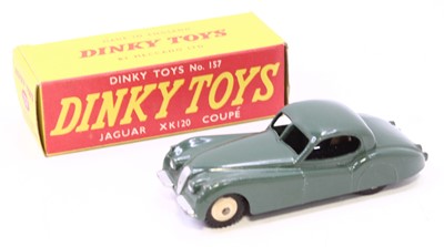 Lot 1134 - Dinky Toys, No.157, Jaguar XK120, dark green...