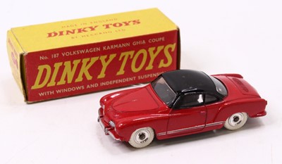 Lot 1133 - Dinky Toys, No.187, VW Karmann Ghia Coupe, red...