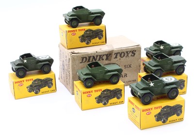 Lot 1343 - Dinky Toys, No.673 Scout Car Trade Box of 6, 6...