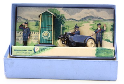 Lot 1385 - Dinky Toys Pre-War No.43 "RAC" Set comprising...