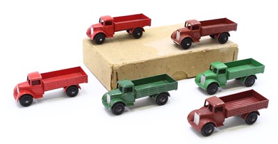 Lot 1377 - Dinky Toys, Trade Box of 6 No.22C Motor Trucks,...