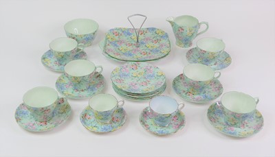 Lot 124 - A Shelley six place tea service, circa 1930s,...