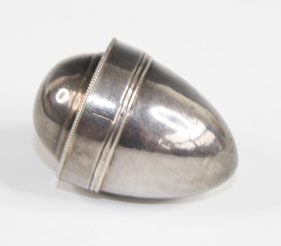 Lot 2111 - A George III silver nutmeg grater, of...