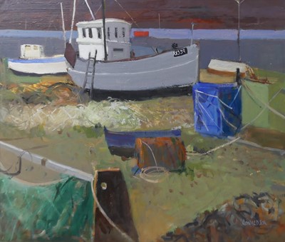 Lot 1246 - Ronald Ronaldson (1919-2015) - Boats at...