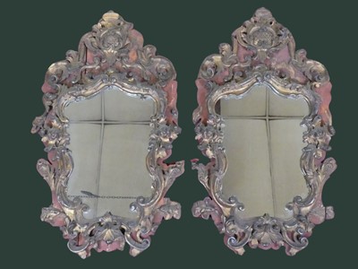 Lot 1337 - A pair of 18th century Baroque giltwood and...