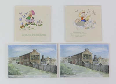 Lot 134 - Two Shelley commemorative tiles, modern, each...