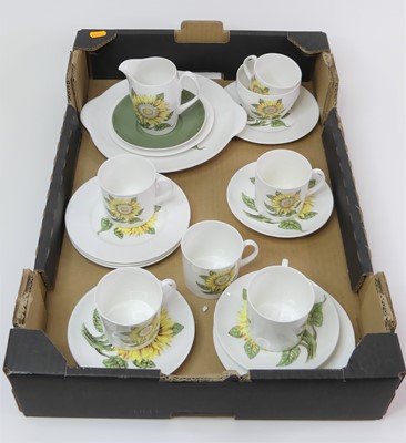 Lot 140 - A Shelley six place tea service, in the...