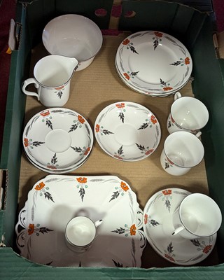 Lot 147 - A Shelley three place tea service, early 20th...