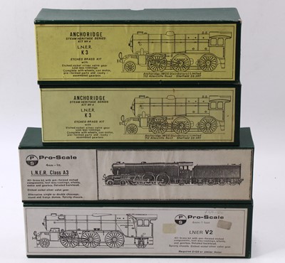 Lot 638 - 4x 00 gauge unmade kits by various...