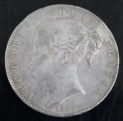 Lot 3401 - Great Britain, 1845 crown, Victoria young bust...