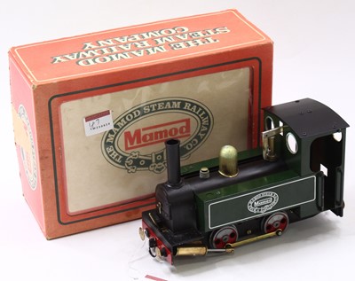 Lot 187 - A standard Mamod SL2 0-4-0 green loco, with...