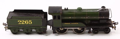 Lot 183 - An 0 gauge Bassett Lowke LNER green 12v DC 4-4-...