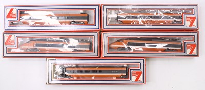 Lot 644 - Five Lima TGV cars, HO Scale: Power car &...