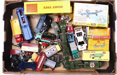 Lot 1385 - A tray containing mostly Dinky Toys, loose and...