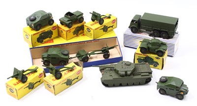 Lot 1305 - Dinky Toys group of 10 mostly boxed military...