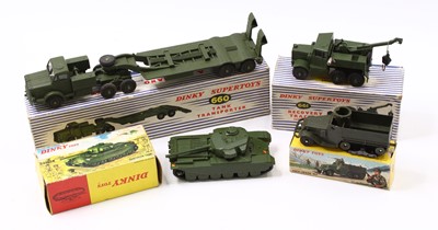 Lot 1306 - Dinky Toys Group of 4 Boxed Military diecast...