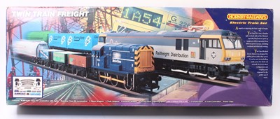 Lot 696 - A Hornby 00 gauge Twin train freight set,...