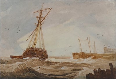 Lot 1214 - Samuel Prout (1783-1852) - Vessels anchored...