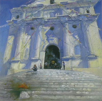 Lot 1230 - Timothy Easton (b.1943) - Ritual Fire on the...
