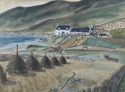 Lot 1143 - Early 20th century school - Crofters' Cottages...