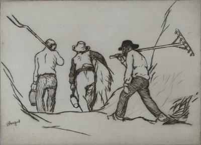 Lot 1158 - Edmund Blampied (1886-1966) - Farm labourers...