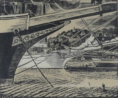 Lot 1151 - Carroll Thayer Berry (1886-1978) - At Anchor -...