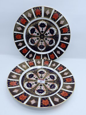 Lot 46 - A pair of Royal Crown Derby pattern 1128 Imari...