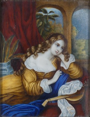 Lot 1196 - Mid 19th century school - portrait of a young...