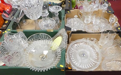 Lot 589 - A collection of glassware, to include pedestal...