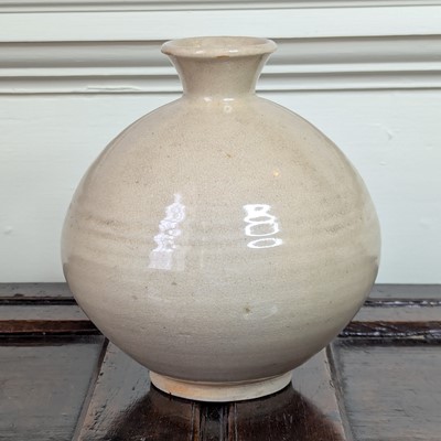 Lot 1060 - Bernard Leach (1887-1979), a cream crackle...