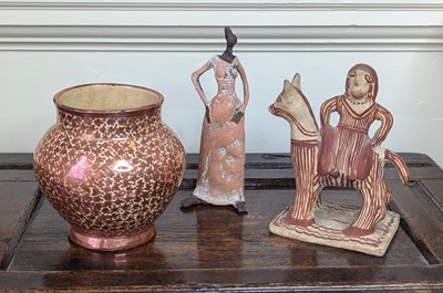 Lot 1025 - An Hispano Moresque copper lustre vase, 19th...