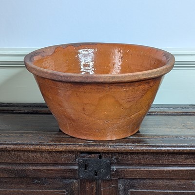 Lot 1043 - An earthenware pancheon, circa 1900, glazed...