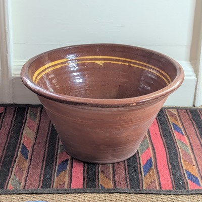 Lot 1045 - An earthenware pancheon, circa 1900, having a...