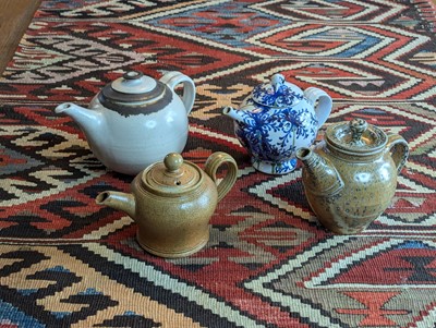 Lot 1029 - An A & J Young Gresham Studio Pottery teapot,...