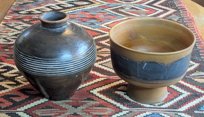 Lot 1047 - An Italian Fabbrini studio pottery bowl, brown...