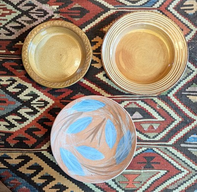 Lot 1046 - Sean Miller, a cream and brown glazed studio...