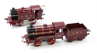 Lot 141 - Two Hornby 0-4-0 clockwork locos: No.0 loco &...