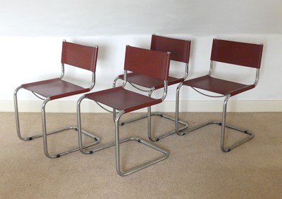 Lot 1308 - After Miles van der Rohe, circa 1960s, tubular...