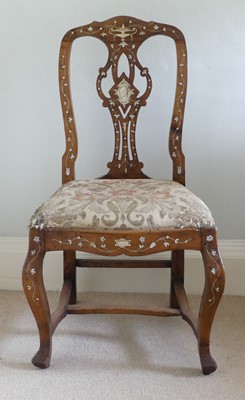 Lot 1275 - An 18th century Dutch walnut and floral ivory...